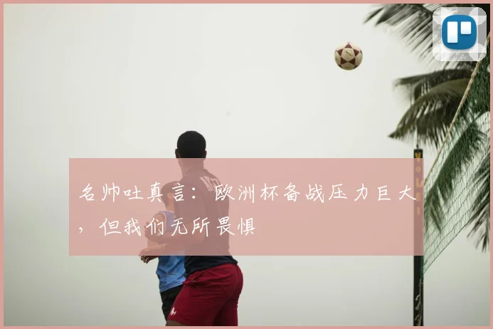 名帅吐真言：欧洲杯备战压力巨大，但我们无所畏惧